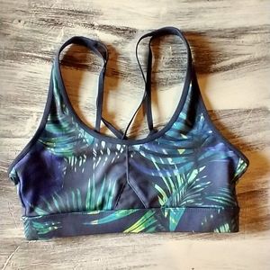 Champion Navy Floral Print Sports Bra
